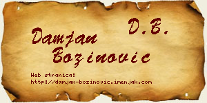 Damjan Božinović vizit kartica